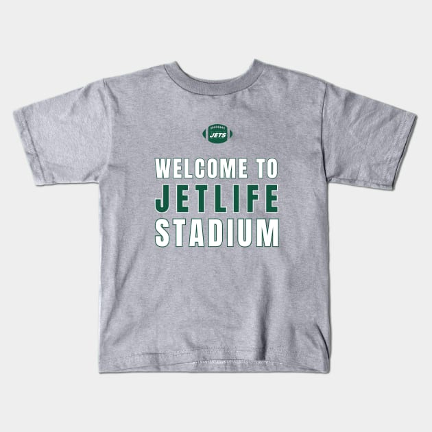 NY Jets Welcome to Jet Life Stadium Kids T-Shirt by Sleepless in NY